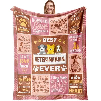 Best Veterinarian Ever Paw Blanket: A Patchwork of Animal Love