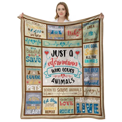 Veterinarian Who Loves Animals Blanket Celebrating Animal Care