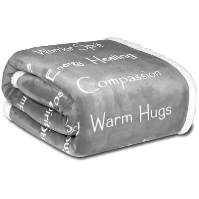 Healing Blanket with Words of Strength and Comfort