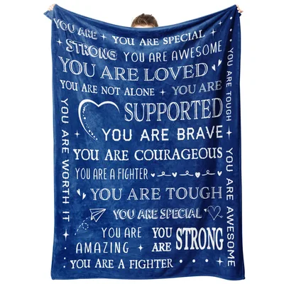 Encouragement Words Blanket: You Are Special Strong Awesome Design