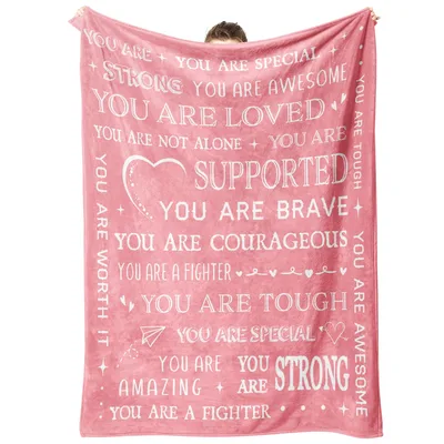 Encouraging Affirmation Words Blanket for Strength and Comfort