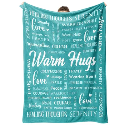 Healing Thoughts Blanket: Warm Hugs Design for Comfort and Serenity
