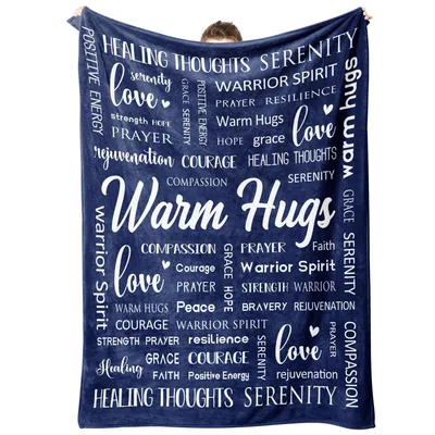 Warm Hugs Healing Thoughts Blanket for Recovery and Comfort