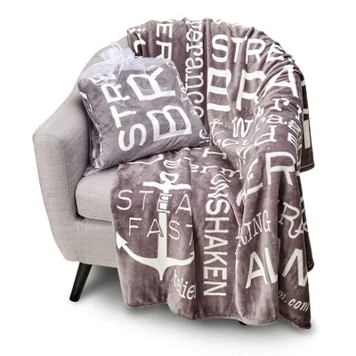 Encouragement Words Anchor Blanket Steadfast Typography Design
