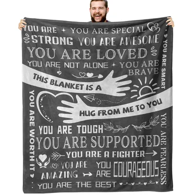 Hug from Me to You Encouragement Blanket for Recovery Support