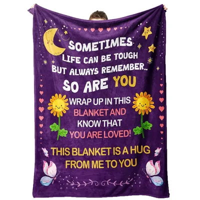 Encouragement Hug Sunflowers Blanket: A Warm Message for Tough Times