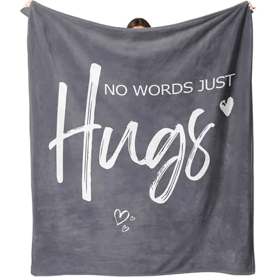Hugs Get Well Sympathy Blanket No Words Just Hugs Design