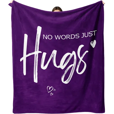 Hugs Get Well Blanket No Words Just Hugs Design