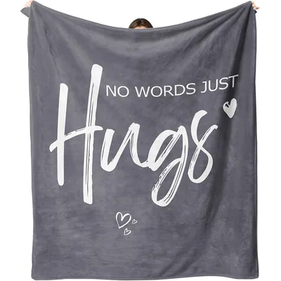 Sympathy Hugs Message Blanket No Words Just Hugs Design