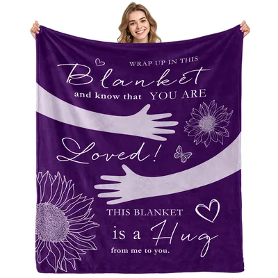 Get Well Hug Blanket: A Soft Embrace with Sunflowers and Love
