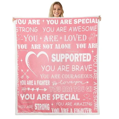 You Are Strong Encouragement Blanket for Recovery and Comfort