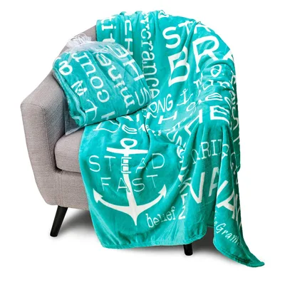 Inspirational Words Anchor Blanket: Steadfast Typography Design