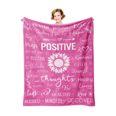 Get Well Sunflower Blanket: Positive Thoughts Design for Recovery