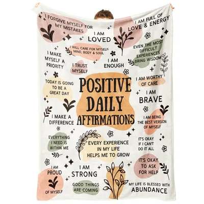 Self Care Blanket: Positive Daily Affirmations for Mindful Moments