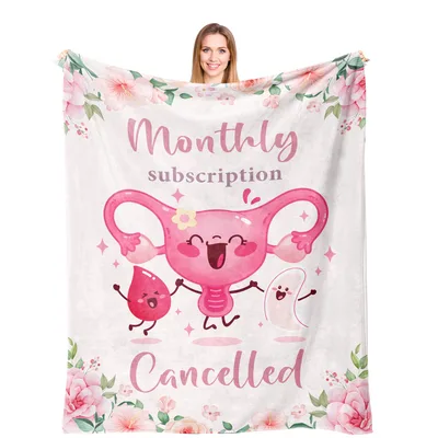 Hysterectomy Get Well Blanket Monthly Subscription Cancelled Design