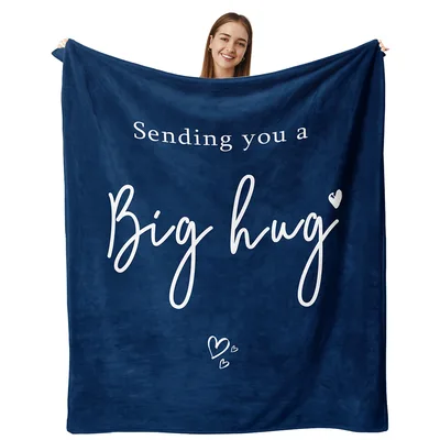 Navy Sending Love Hugs Blanket Gets Well Hug Design