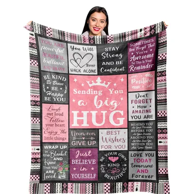 Inspirational Encouragement Hug Blanket: A Big Hug and Kind Messages
