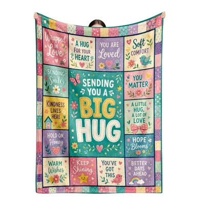 Get Well Hug Quotes Blanket Sending You A Big Hug Design