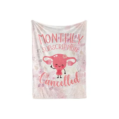 Monthly Subscription Cancelled Pink Blanket