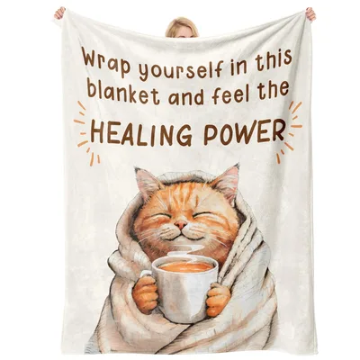 Cat Healing Blanket: A Cozy Ginger Cat Design for Recovery