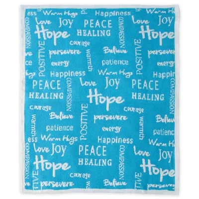 Get Well Inspirational Words Blanket for Comfort and Hope