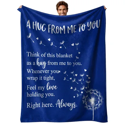 Hug Message Dandelion Blanket: A Hug From Me To You