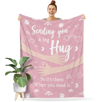 Pink Hug Sun Blanket: Sending You a Big Hug Design