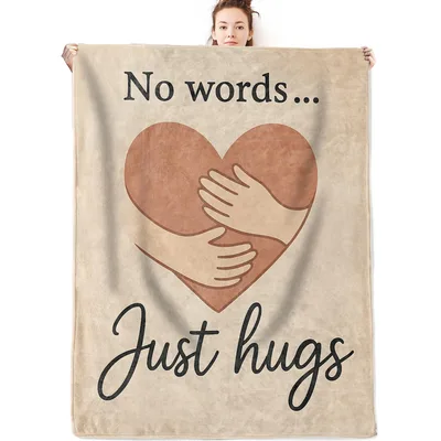 Heart Hugs Get Well Blanket: No Words Just Hugs Design for Comfort