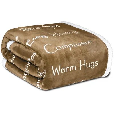 Warm Hug Blanket Warrior Spirit and Compassion Design for Comfort