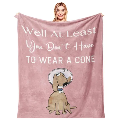 Well at Least Blanket: Funny Dog Surgery Recovery Gift