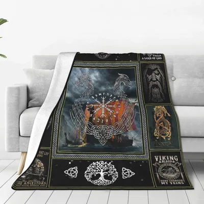 Viking Runes and Symbols Blanket: Norse Art for Ancestral Pride
