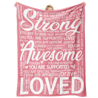 Strong Awesome Loved Words Blanket No. 2