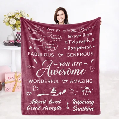 You Are Awesome Inspirational Blanket for Comfort and Encouragement