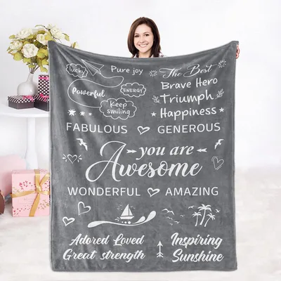 You Are Awesome Inspirational Blanket for Comfort and Cheer