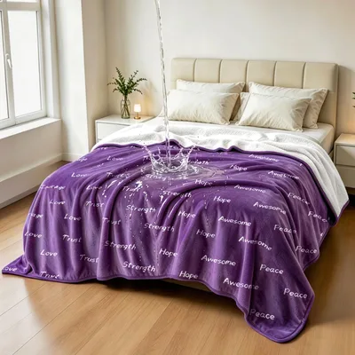 Love Hope Strength Word Blanket for Emotional Support and Comfort