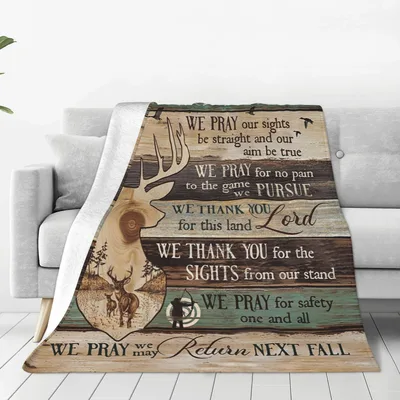 Hunter's Prayer Deer Hunting Blanket: A Respectful Hunt Design