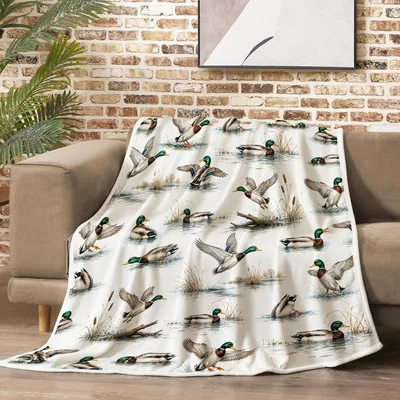 Mallard Duck Pattern Blanket for Waterfowl Enthusiasts