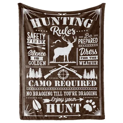 Deer Hunting Rules Blanket: A Rustic Guide for the Woods