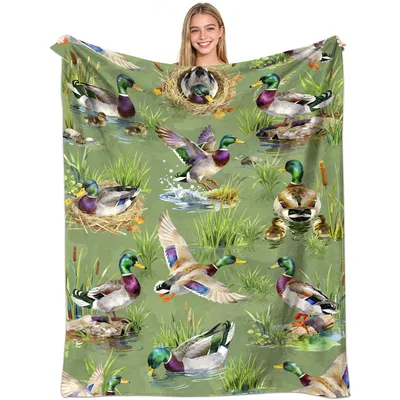 Mallard Duck Blanket: Wildfowl Art for Nature Lovers
