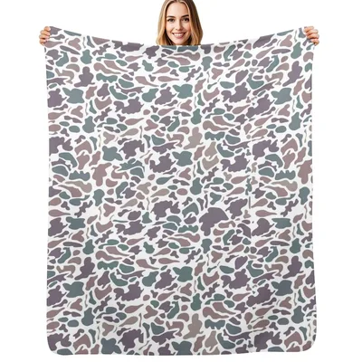 Camo Duck Hunting Pattern Blanket for Waterfowl Enthusiasts
