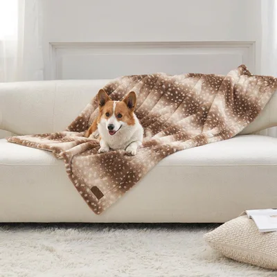 Deer Print Pattern Blanket: Cozy Fawn Spot Design for Pet Lovers