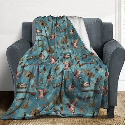 Ducks in Flight Pattern Blanket No. 2 for Waterfowl Enthusiasts