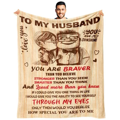 Sketch Hug Message Through Blanket for a Beloved Husband