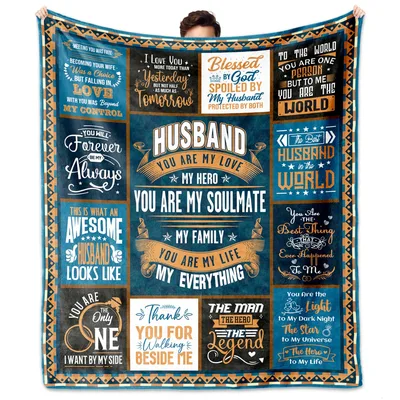 Husband Love Romance Blanket: A Collage of Devotion for Your Hero
