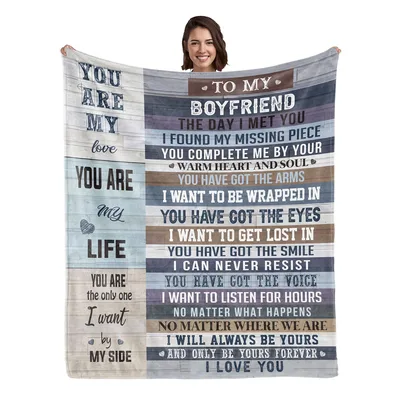 Rustic Wood Plank Love Letter Blanket: A Romantic Gift for Him