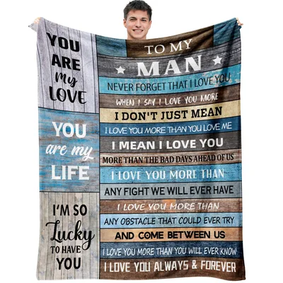 Romantic Love Letter Blanket To My Man With Deep Affection