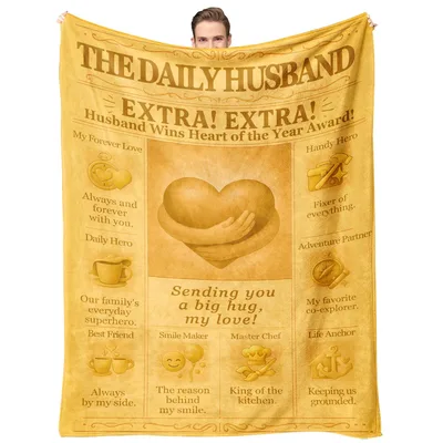 Husband Appreciation Newspaper Blanket: A Vintage Tribute to His Role