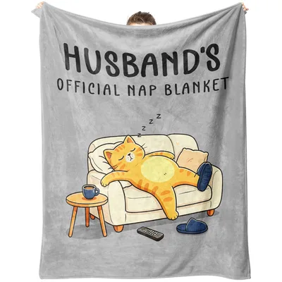 Husband Nap Cat Blanket: Official Nap Design for Homebody Husbands
