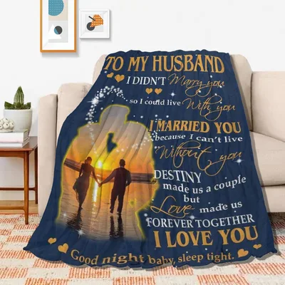 Couple Sunset Romance Blanket: A Romantic Gift for My Husband