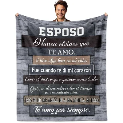 Esposo Nunca Olvides Que Blanket: A Rustic Spanish Love Note for Him